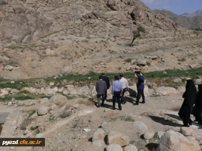 بازدید دانشجویان از منابع طبیعی شهرستان تفت