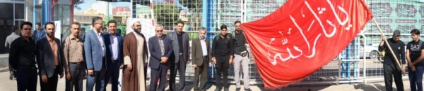 بدرقه کاروان دانشجویی پیاده روی اربعین در پردیس شهیدان پاک نژاد یزد 3